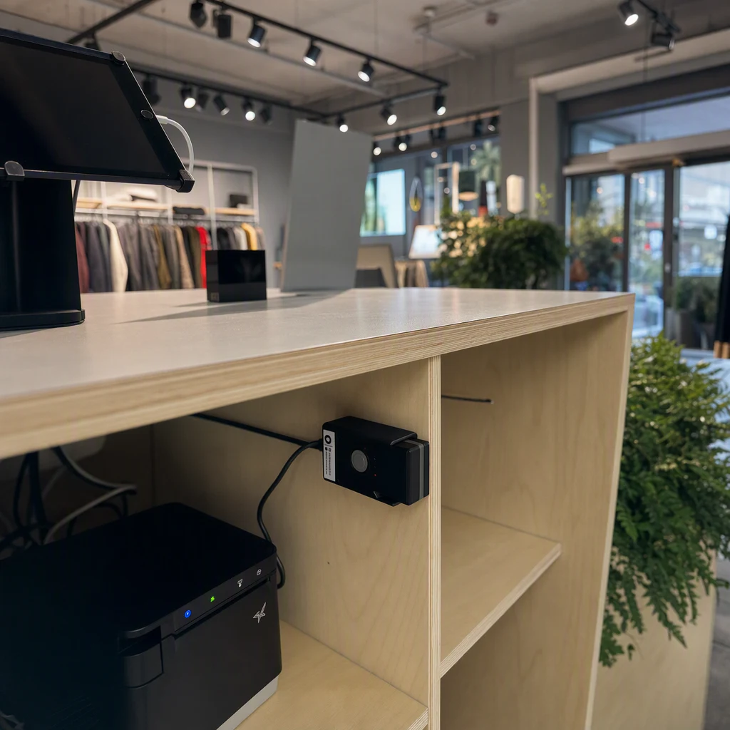 Illustrativ bearbetning av en verklig Siren Tech-installation i butik