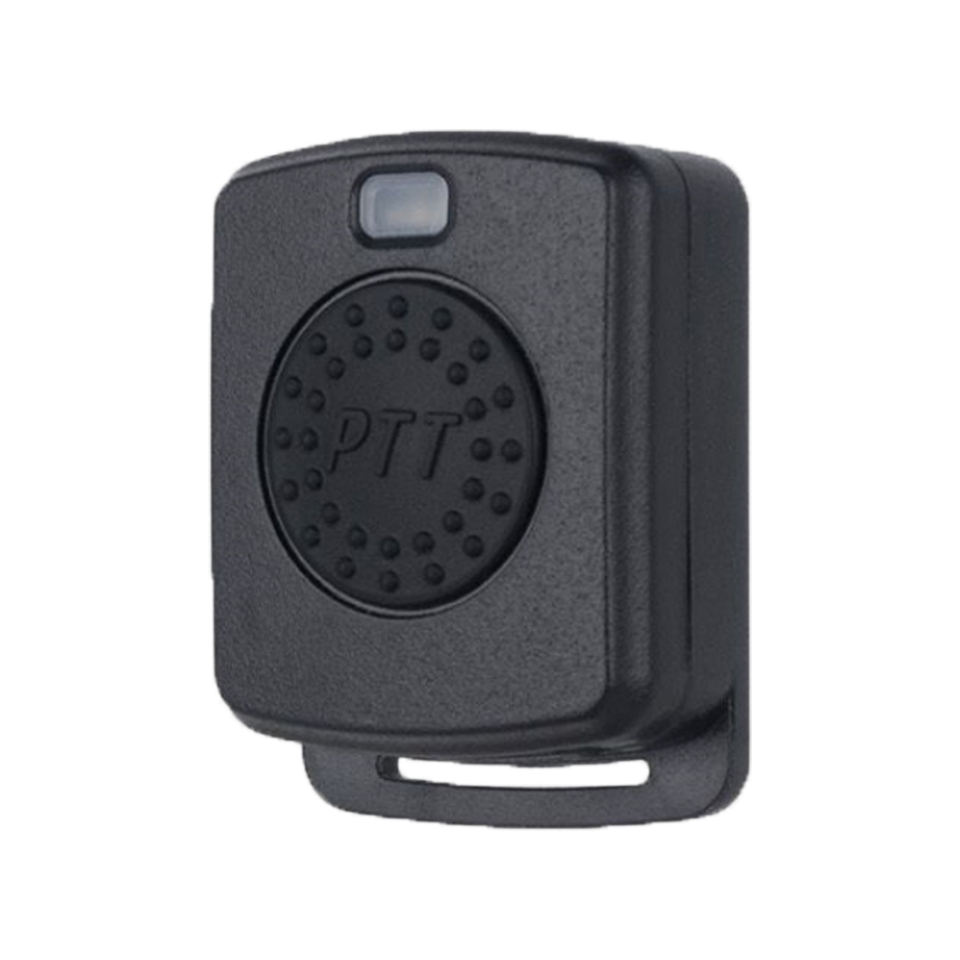 Svart Bluetooth PTT-knapp med justerbar monteringsrem