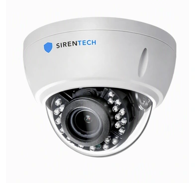 Vit Siren GR-D300 dome-kamera med motoriserat objektiv och IR-lampor